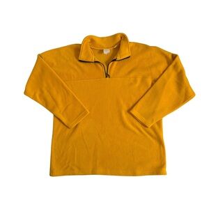 Unique Polar Fleece Yellow Quarter-Zip Sweater